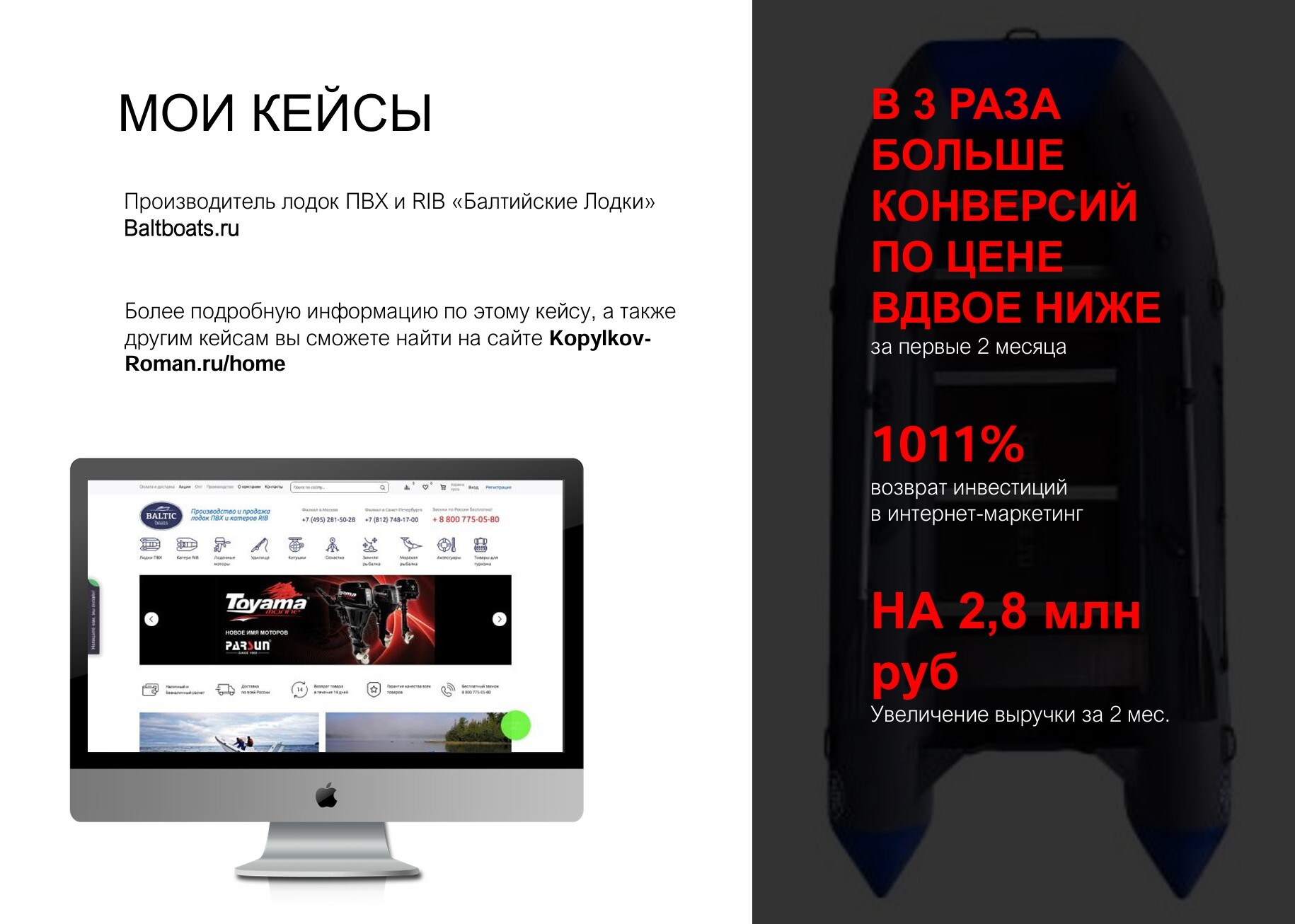 Кейс продажа лодок ПВХ